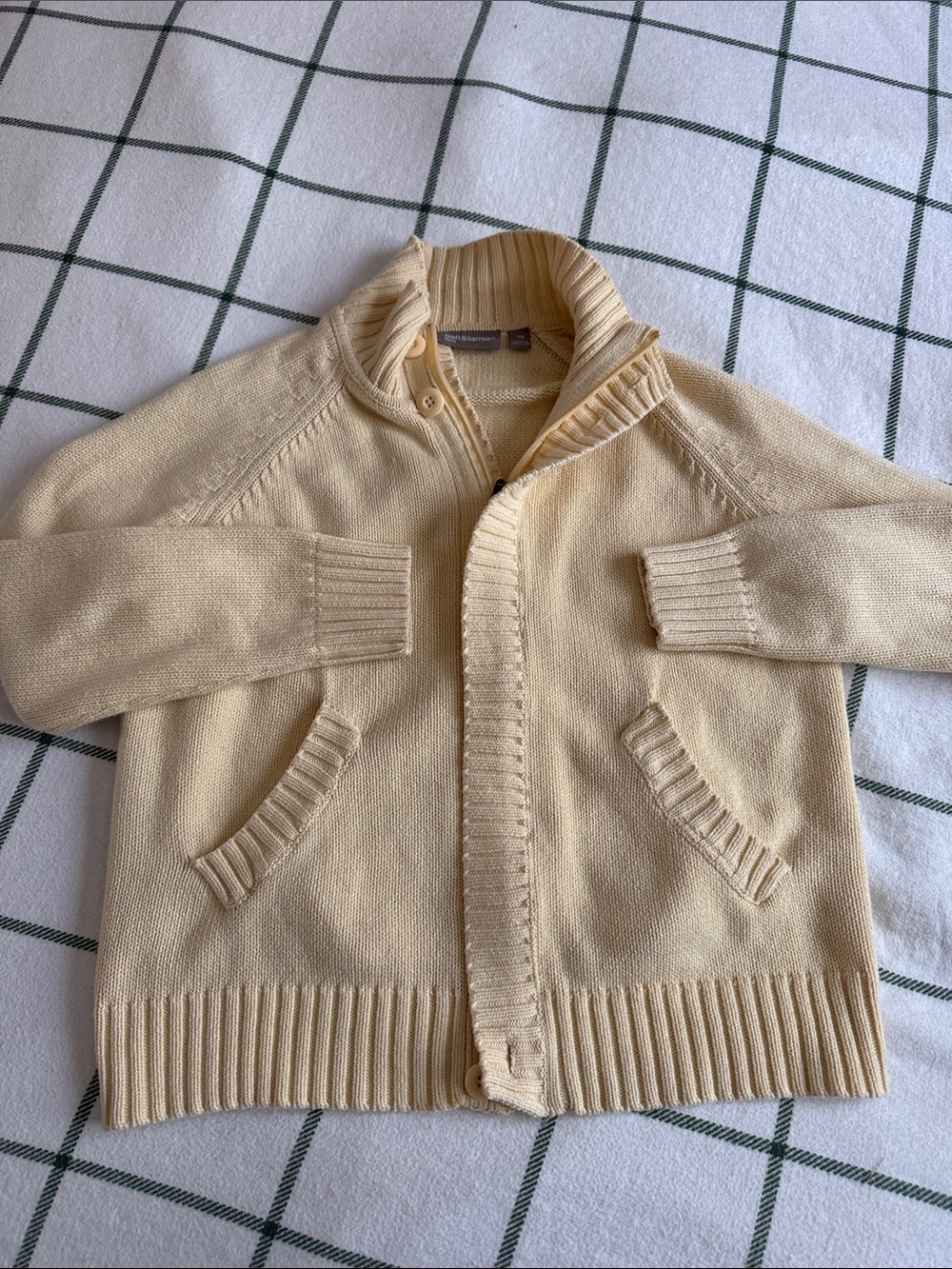 croft & barrow Light Cream Knit Button-Up Cardigan